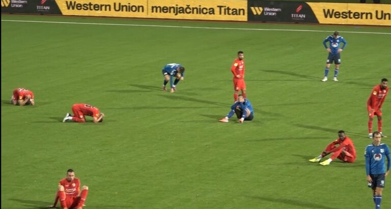 Síró játékosok, döbbent csend – így reagáltak a labdarúgók Žižović halálára