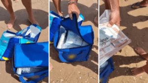 Filmszerű jelenet Szicíliában: 700 ezer eurót sodort partra a tenger + VIDEÓ